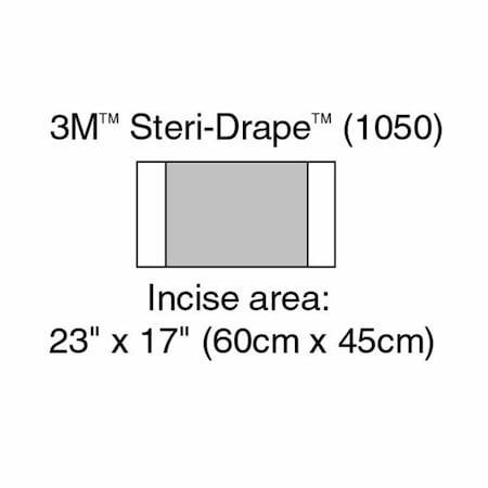 3M Steri-Drape Surgical Drape Large Incise Drape 17 W X 23 L Inch Sterile, 10PK 1050